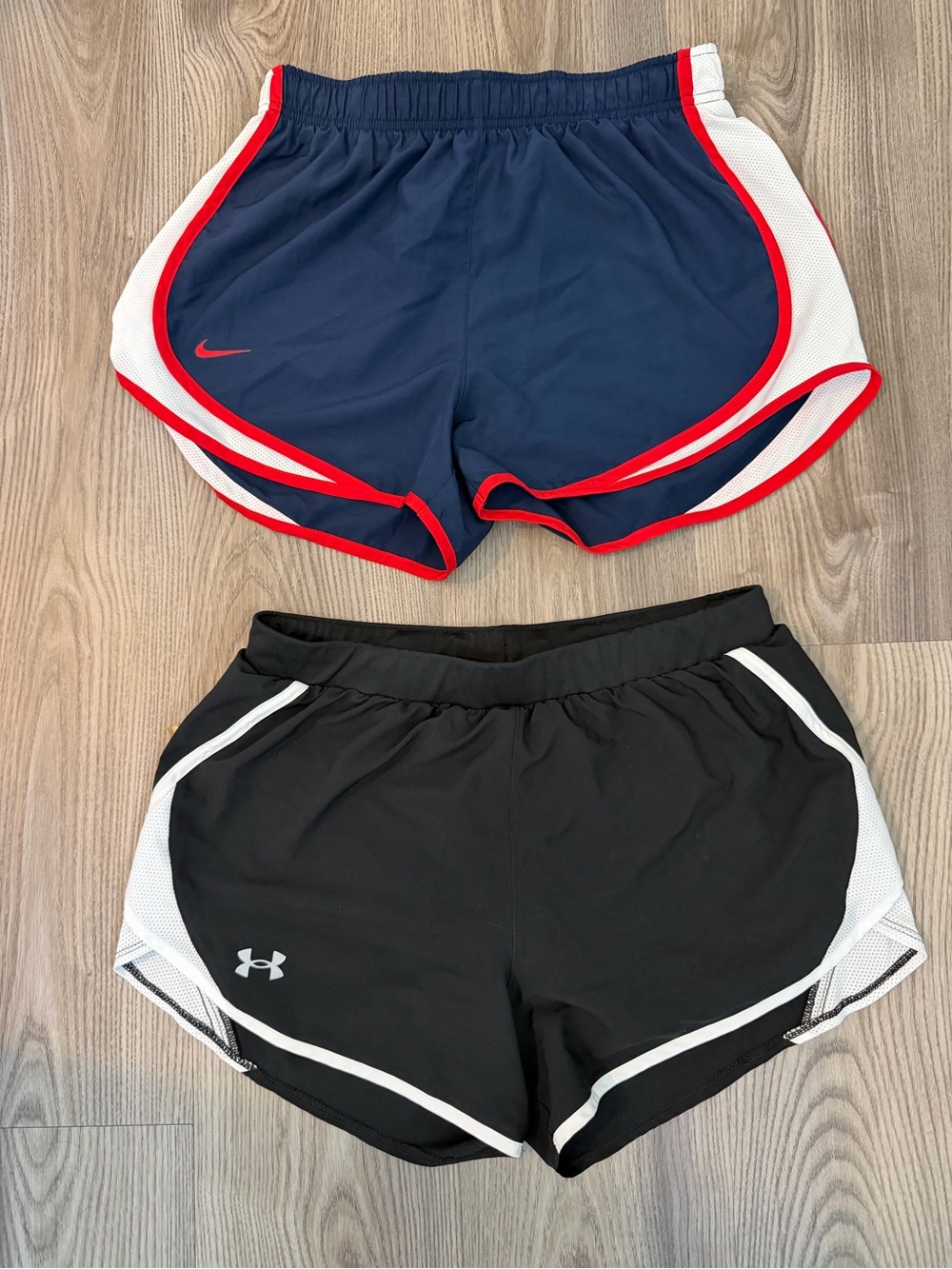 Nike Navy Athletic Shorts with Red Trim